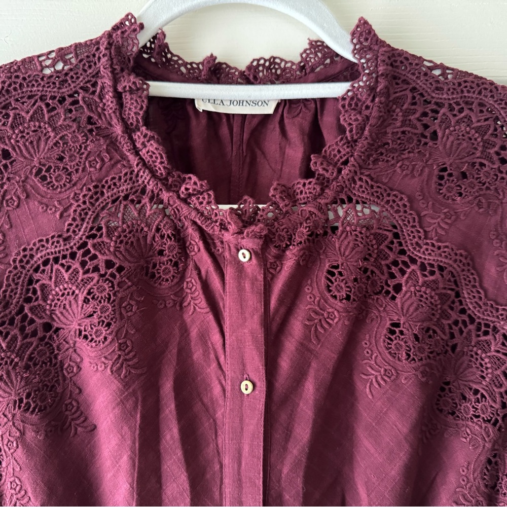 Ulla Johnson Martha Dress in Bordeaux, size 8 - Picture 6 of 15